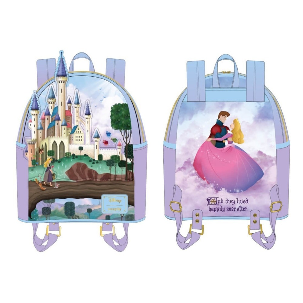 Loungefly Disney Princess Castle Series Sleeping Beauty Mini Backpack NWT
